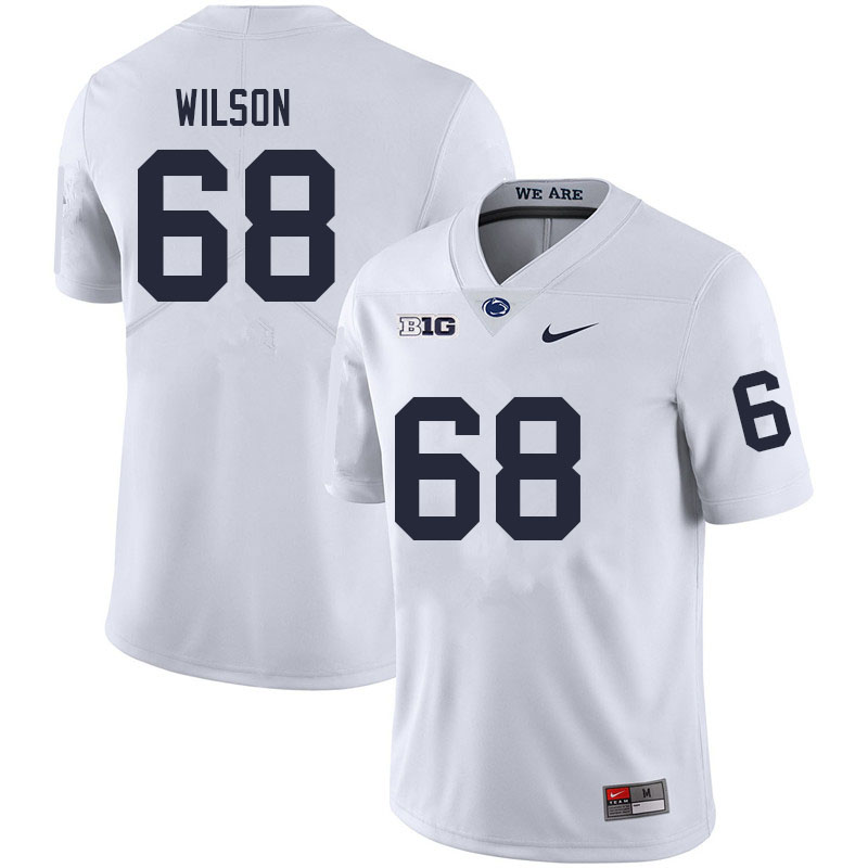 Men #68 Eric Wilson Penn State Nittany Lions College Football Jerseys Sale-White - Click Image to Close